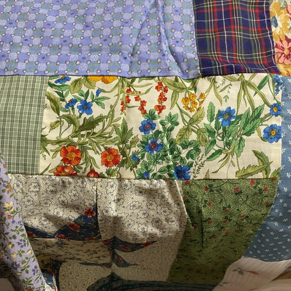 Handmade Patchwork Star Quilt - Multicolor